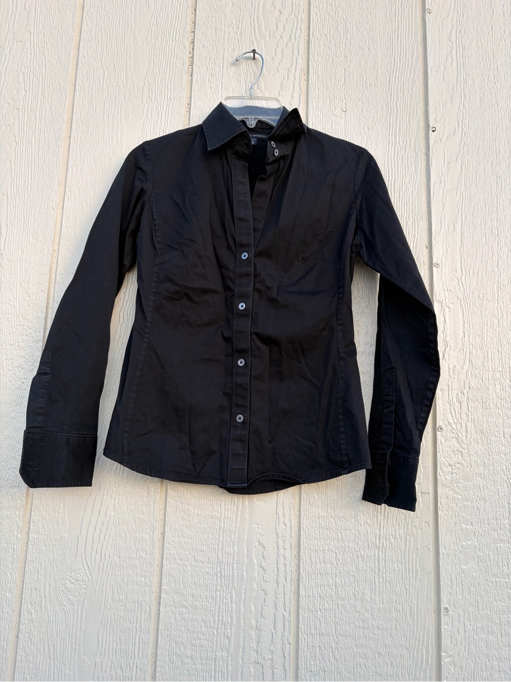 Banana Republic Black Button-Down Dress Shirt Women’s Size S - Picture 2 of 16